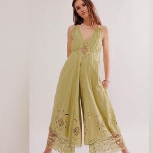 Free People Always Yours crochet lace jumpsuit
